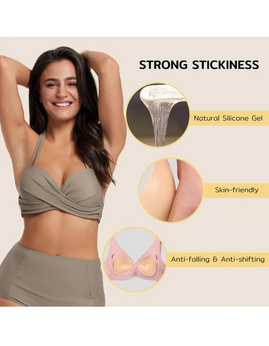 Premium Silicone Stick-On Bra Inserts – Skin-Friendly, Anti-Slip & Reusable