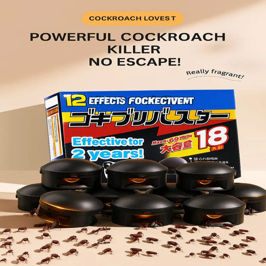 🌿⭐100% Plant Based Japan Combat Roach Killing Bait station 12 Pcs