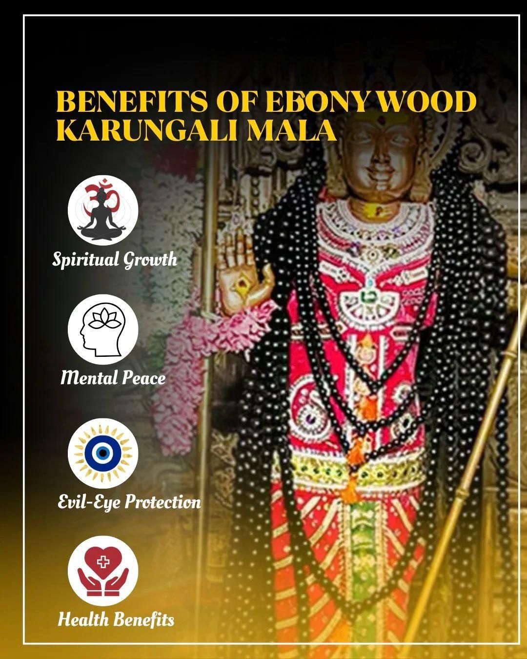 ✨ Original Karungali Mala 108 Beads Ebony Wood 🪵