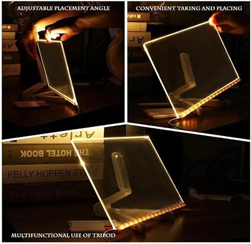 ⭐HOT SELLING 2025⭐ New LED Note Board with Colors, LED Acrylic Message Board Acrylic Dry Erase Board with Light⭐