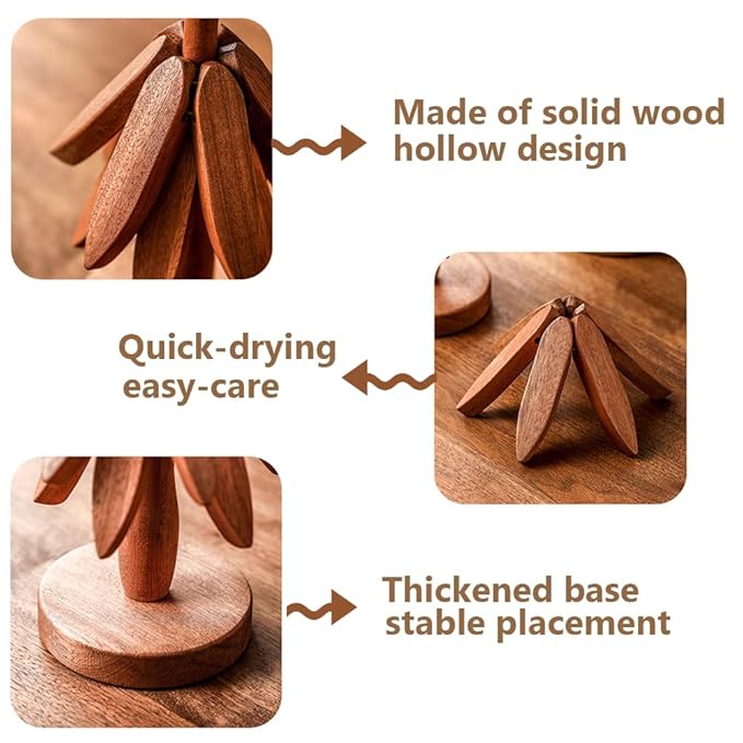 🪵Foldable Wooden Hot Pot Stand – By 1 Get 3 Free ✨