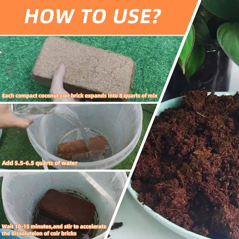😍HOT SELL😍 Premium Organic Coconut Coir Bricks for Plants