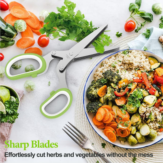 🏆Flash Sale⚡ 50K+ SOLD! 🥗 5-Blade Precision Herb Cutter - 50% OFF💥🎉