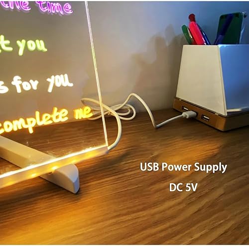 ⭐HOT SELLING 2025⭐ New LED Note Board with Colors, LED Acrylic Message Board Acrylic Dry Erase Board with Light⭐