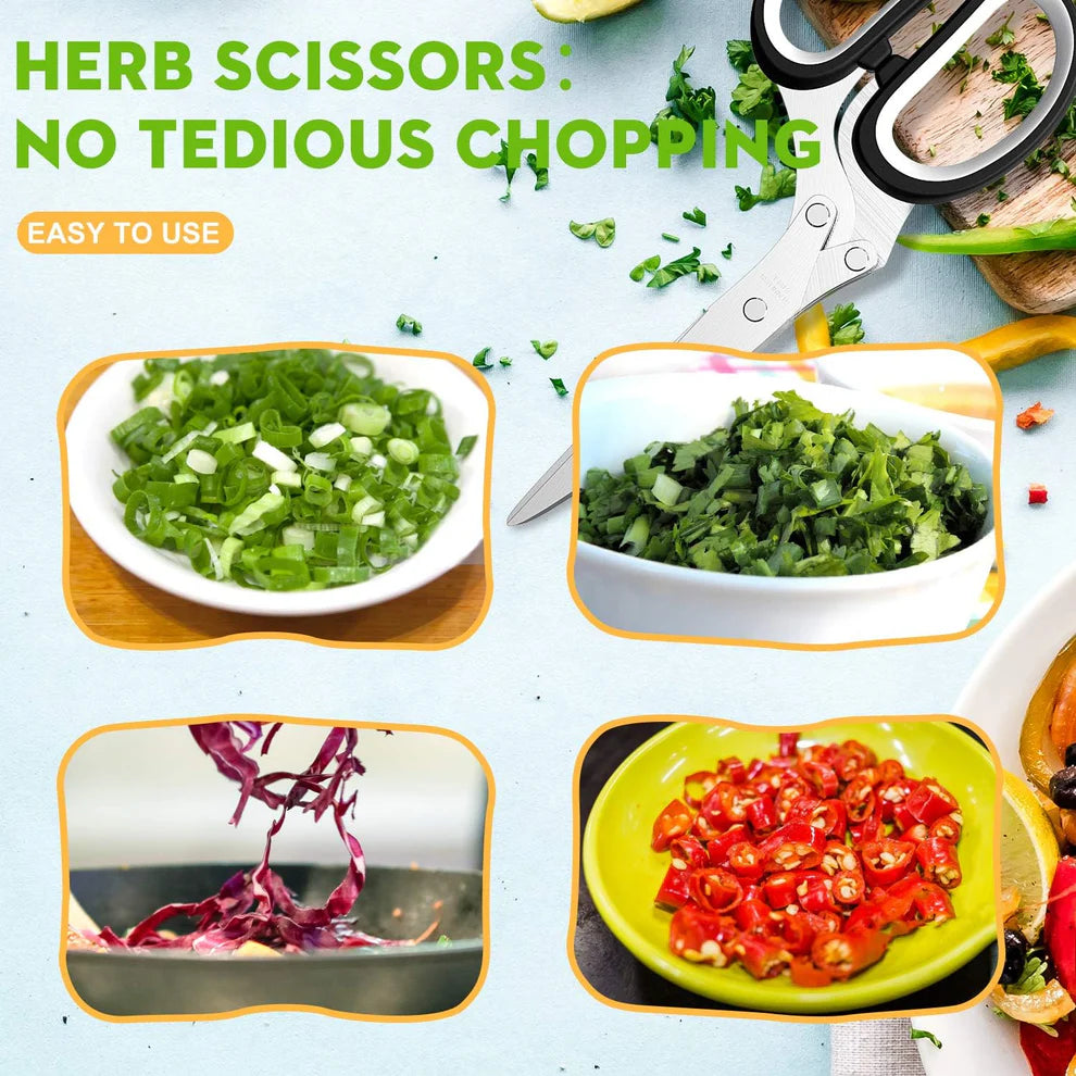 🏆Flash Sale⚡ 50K+ SOLD! 🥗 5-Blade Precision Herb Cutter - 50% OFF💥🎉