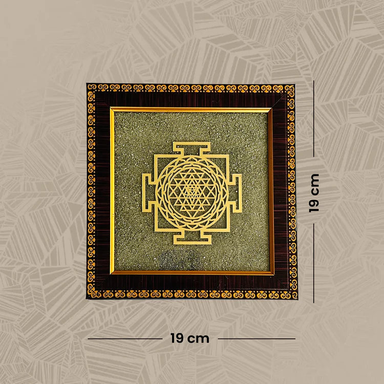 🛕 Shree Yantra Pyrite Frame 🌟