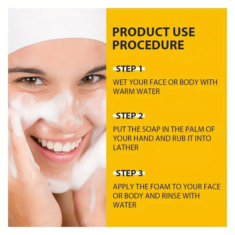 Turmeric Kojic & Lemon Soap – Pack of 5 | Brightening & Glowing Skin Care Bar 🧼🍋