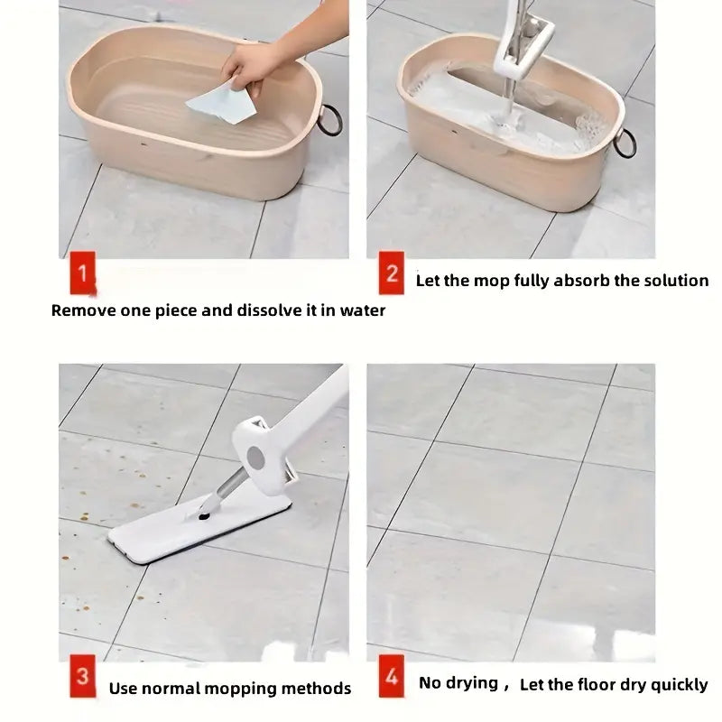 Fragrant Floor Cleaning - Portable, Multi-Surface Tile & Wood Cleaner for Home and Outdoor Use30pcs