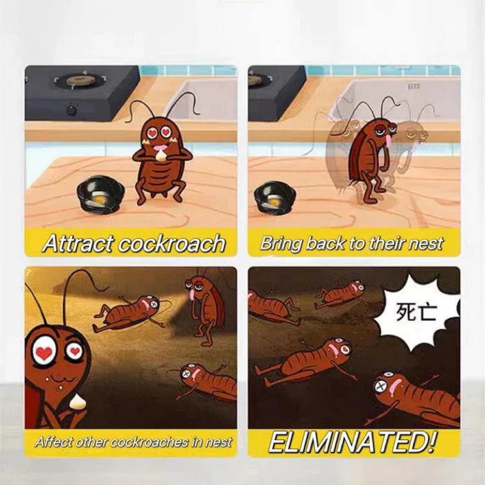 🌿⭐100% Plant Based Japan Combat Roach Killing Bait station 12 Pcs